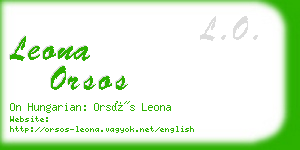 leona orsos business card